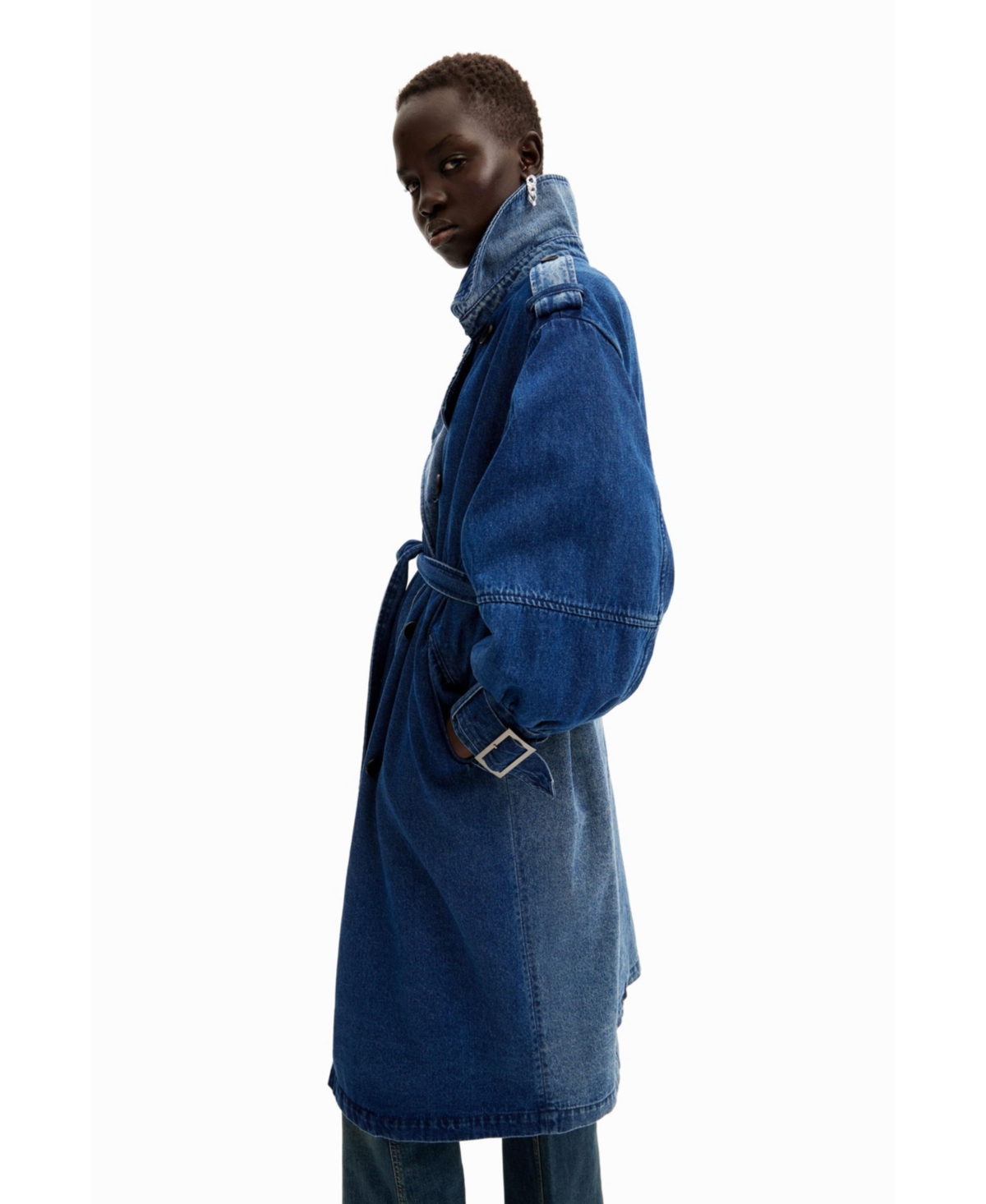 Desigual Women's Oversize denim trench coat