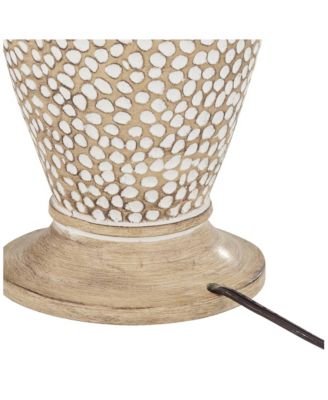 Cody Rustic Farmhouse Table Lamps 24 1/2" High Set of 2 Beige Textured Pebble Drum Shade for Bedroom Living Room Bedside Nightstand House