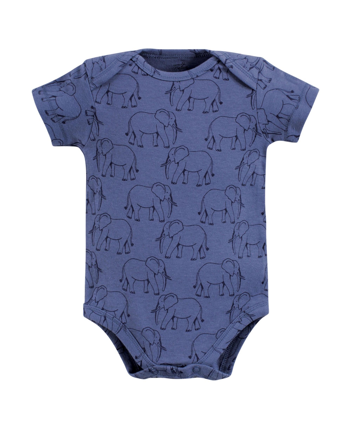 Touched by Nature Baby Boys Organic Cotton Bodysuits, Months - Blue peanut