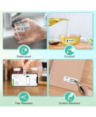 Nelko P21 Label Maker Tape, 14x40mm (0.55"x1.57") Self-Adhesive Label Compatible with P21 Label Maker for Home/Office/School, 180 Labels/Roll, White