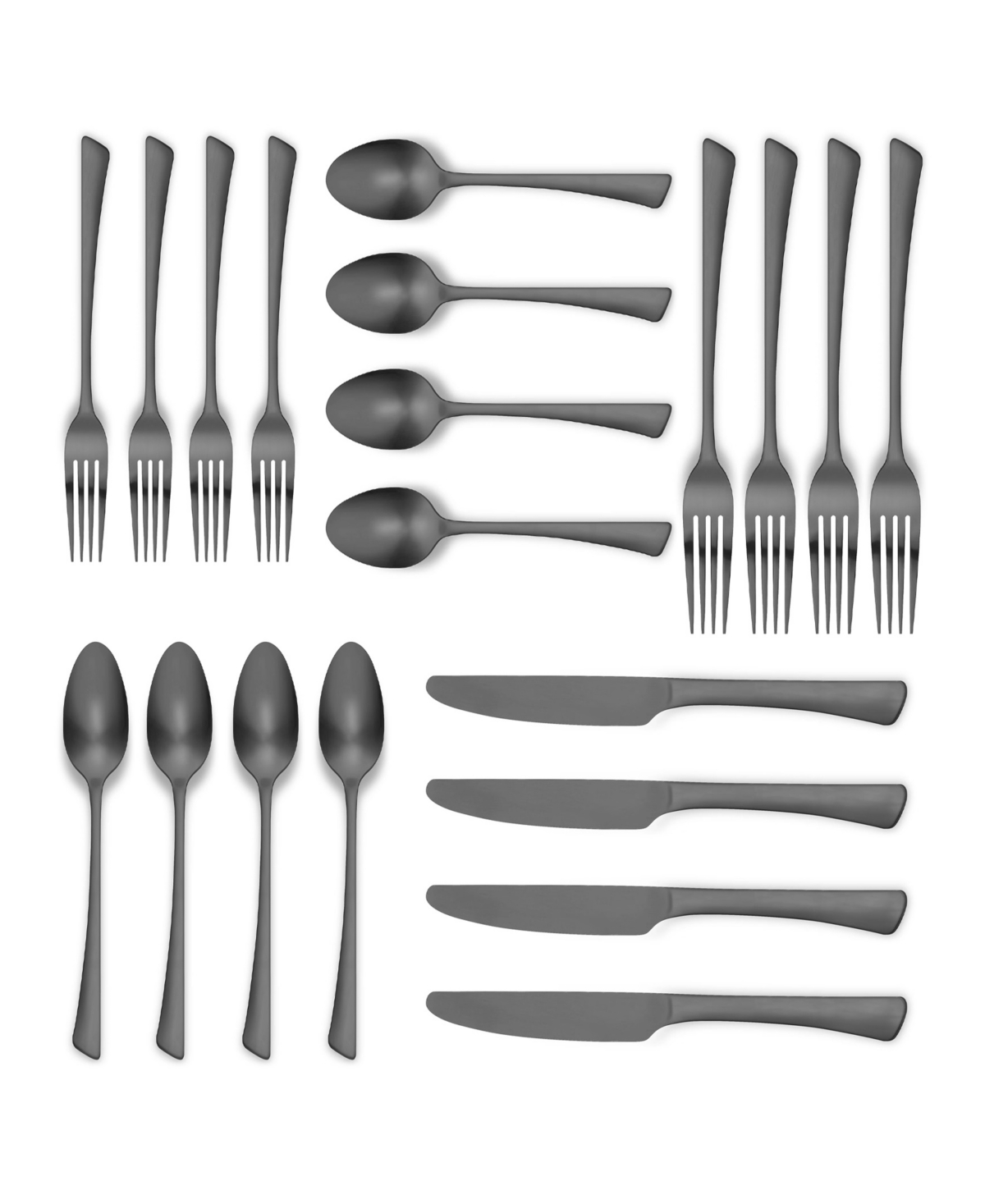 Ornative Abril Service For 4 20 Piece Flatware Set In Black