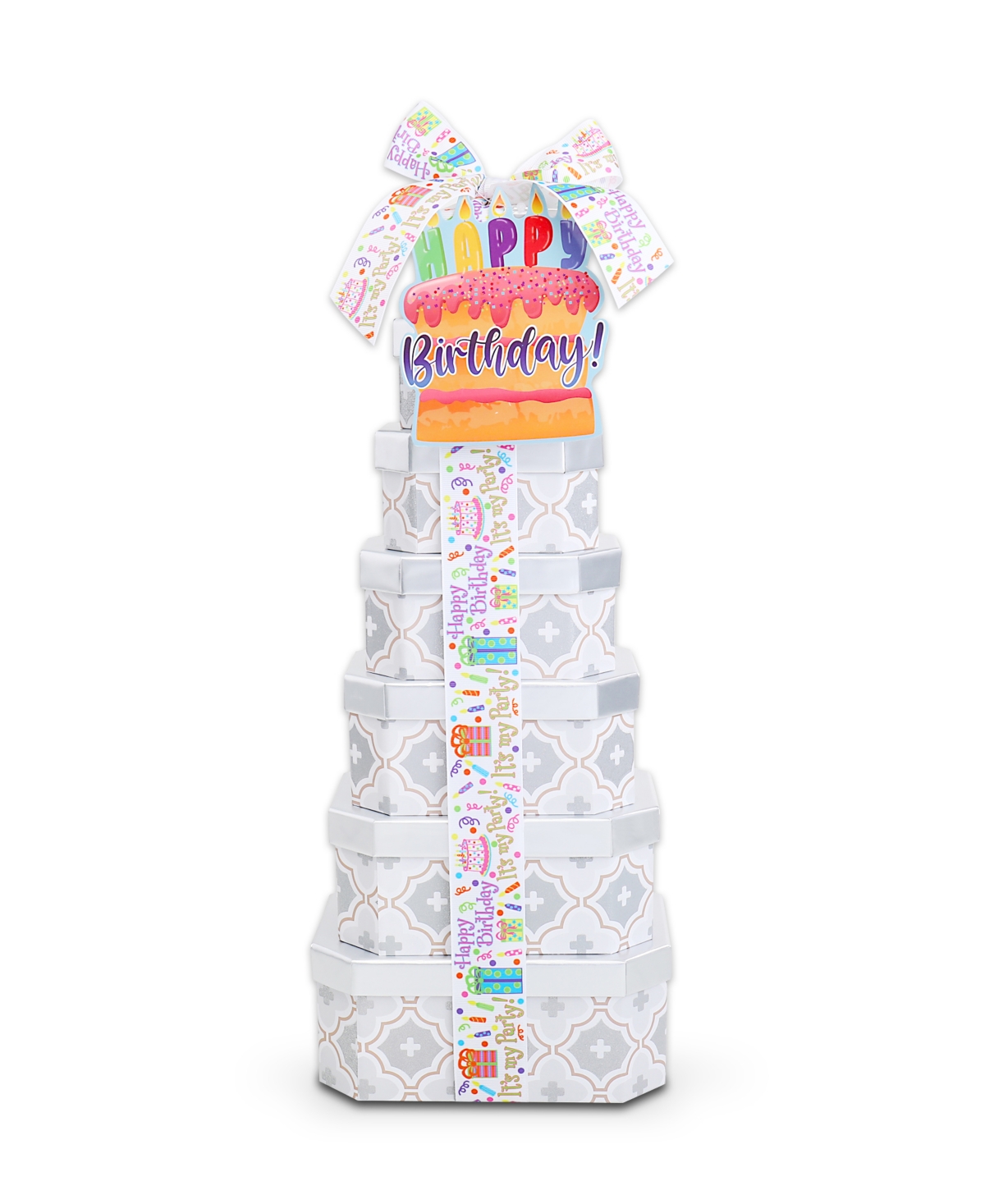 Alder Creek Gift Baskets Happy Birthday Gift Tower, 9 Piece In No Color