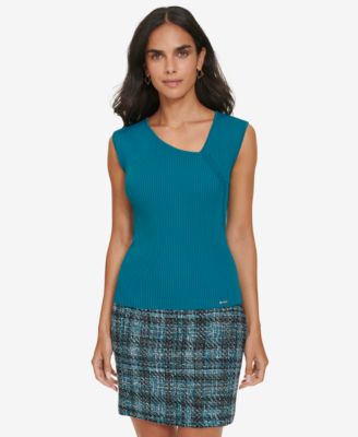 Calvin Klein - Women's Sleeveless Asymmetric Top