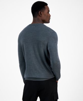 Men's Long-Sleeve V-Neck Merino Sweater, Created for Macy's