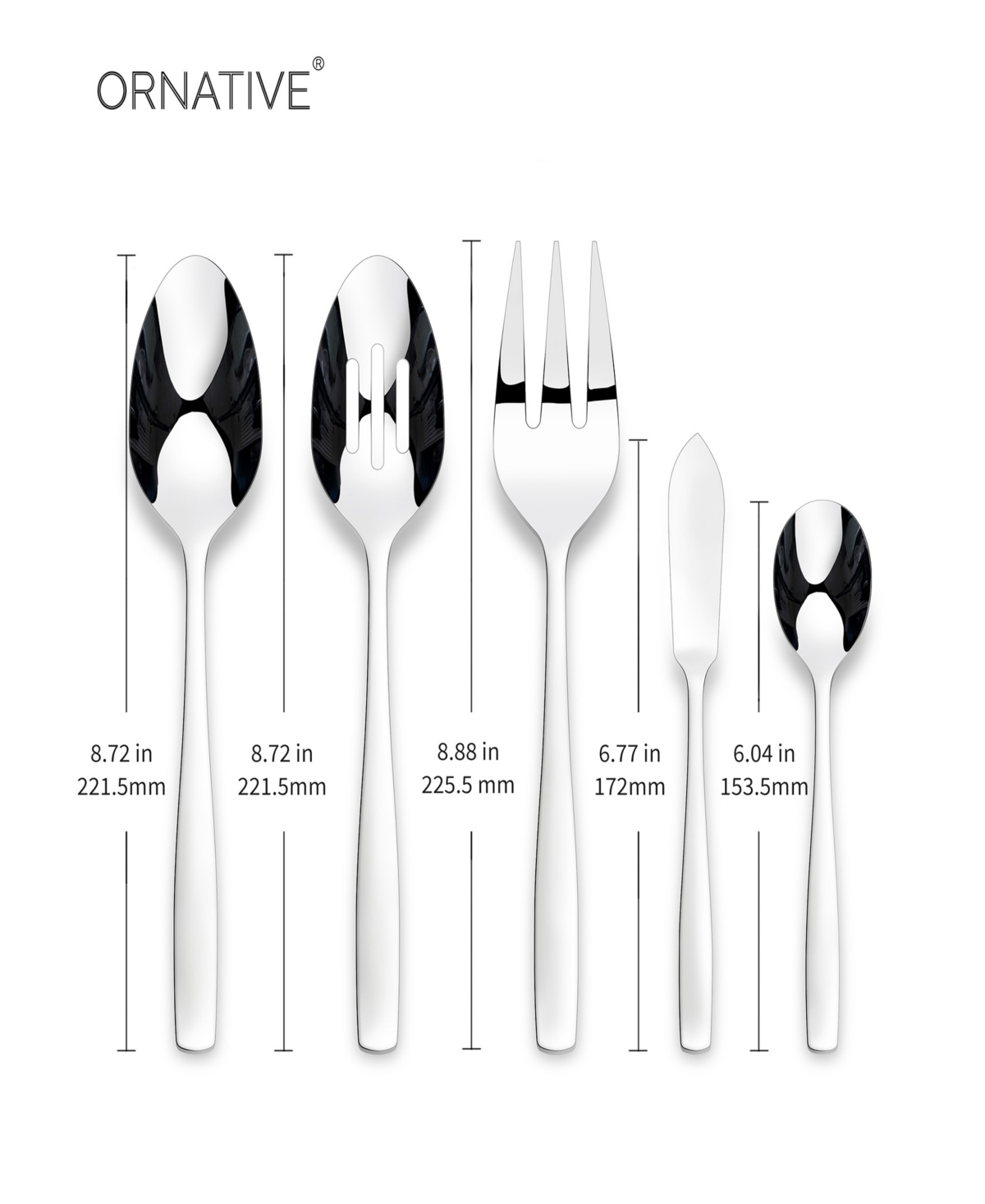 Ornative Eloise Service For 8 45 Piece Flatware Set In Silver