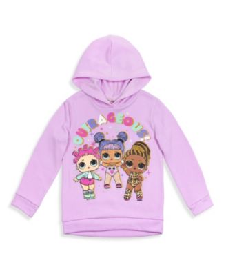 Girls Pullover Fleece Hoodie and Leggings Outfit Set