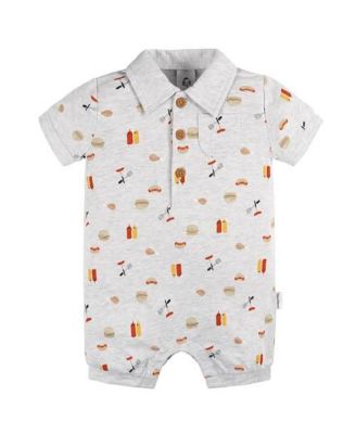 Baby Girls Collared Romper