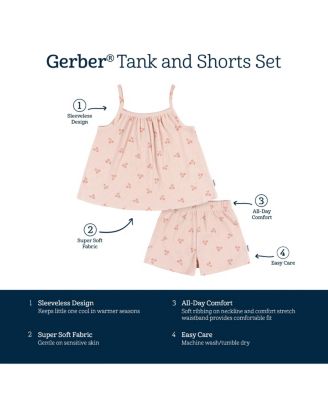 Baby Girls Shirt and Shorts Set, 2 Piece