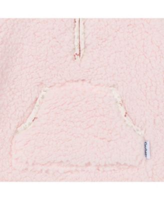 Baby Girls Fleece Romper with Half Zipper