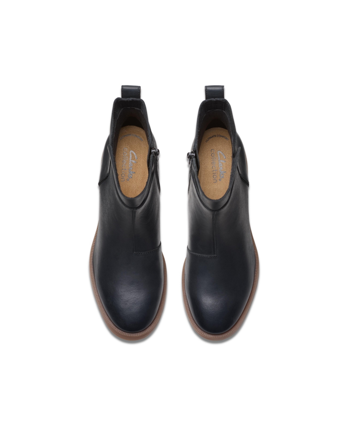 Clarks Lileigh Charm Leather Boot In Black Leather