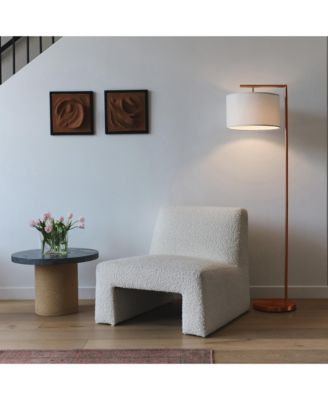 Montage Modern 60" LED Arc Floor Lamp with Fabric Drum Shade