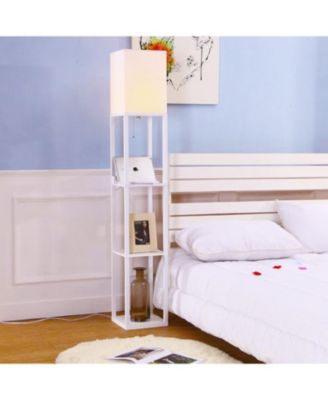 Maxwell 63" LED Shelf Lamp with USB Port and Power Outlet