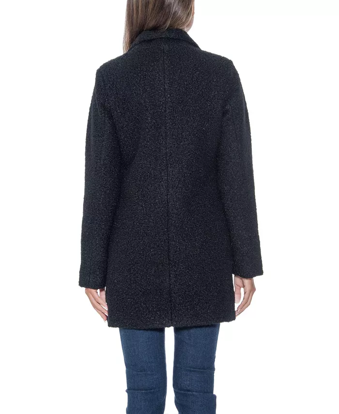Women's Boucle Double Breasted Walking Coat - thumbnail 3