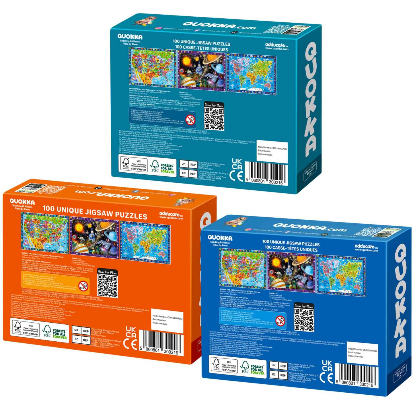 Детские игрушки Quokka Search and Find 100 Piece Puzzles, 3-Piece Set, Ages 4+ — фото 6