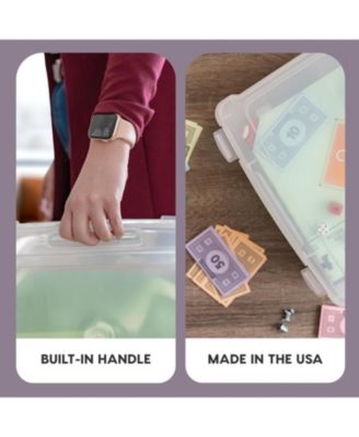 10 Pack 8.5" x 11" Portable Project Case Container with Snap-Tight Latch, Clear