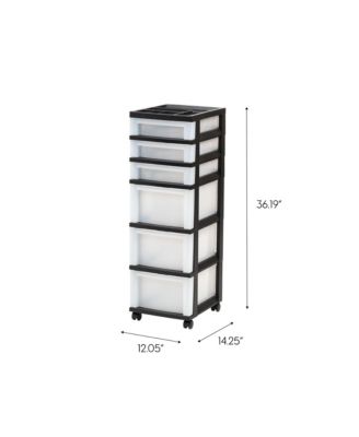 6-Drawer Storage Cart with Organizer Top