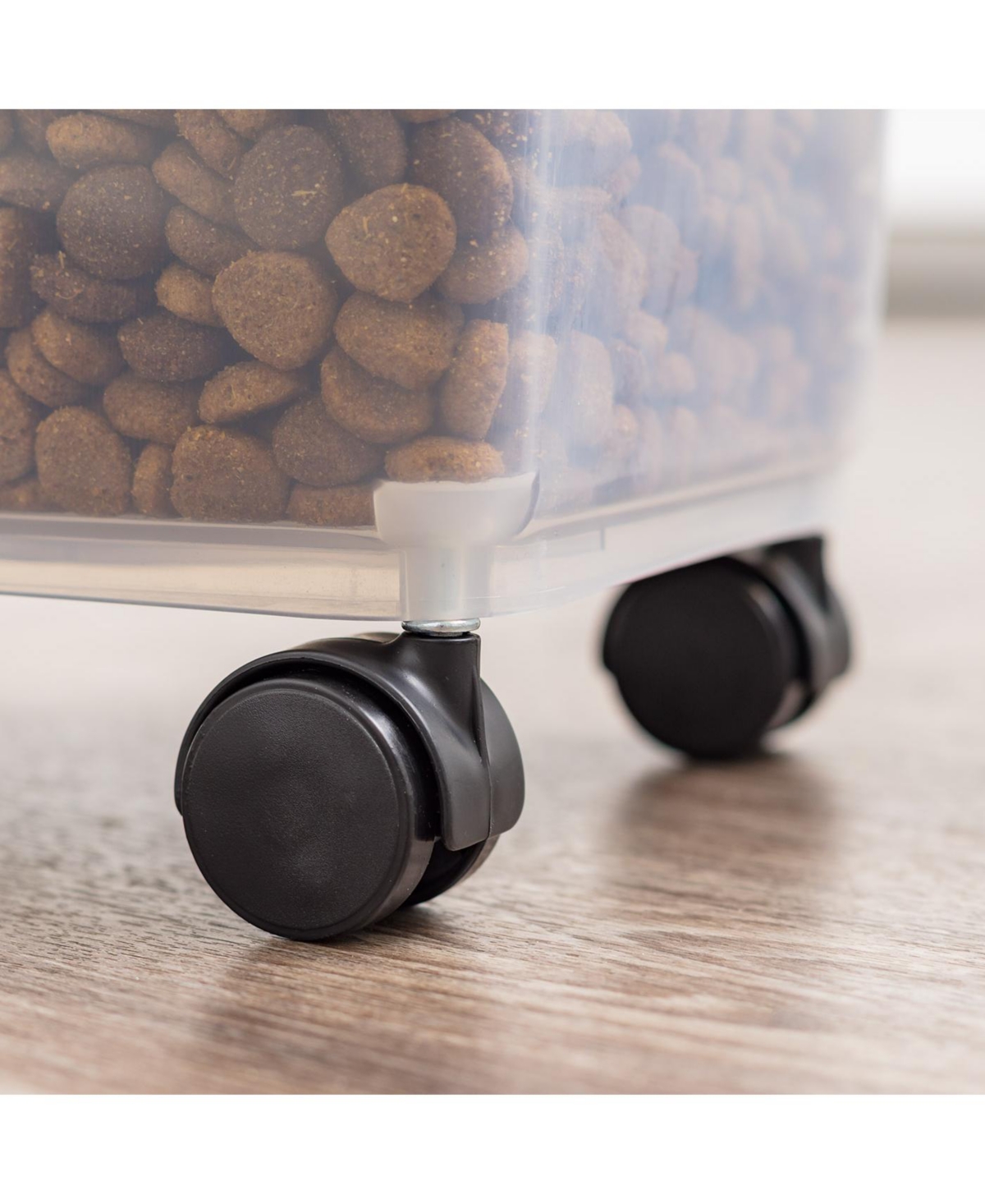Iris Usa 40 Lbs / 45 Qt WeatherPro Airtight Pet Food Storage Container with Attachable Casters, For Dog Cat Bird and Other Pet Food Storage Bin, Keep