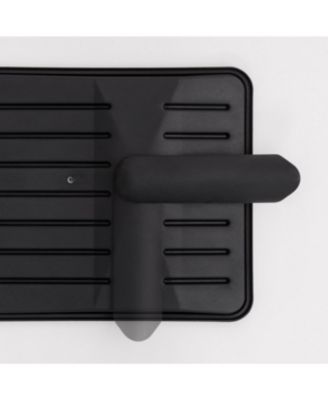 USA 2-tier Medium-sized Dish Rack with Drain Spout, Dish Rack and Drainer, Black