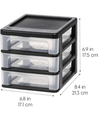 4 Pack Small 3-Drawer Desktop Organizer