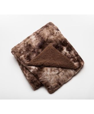 Premium Wolf Faux Fur Soft Fuzzy Sherpa & Minky Blanket, Twin