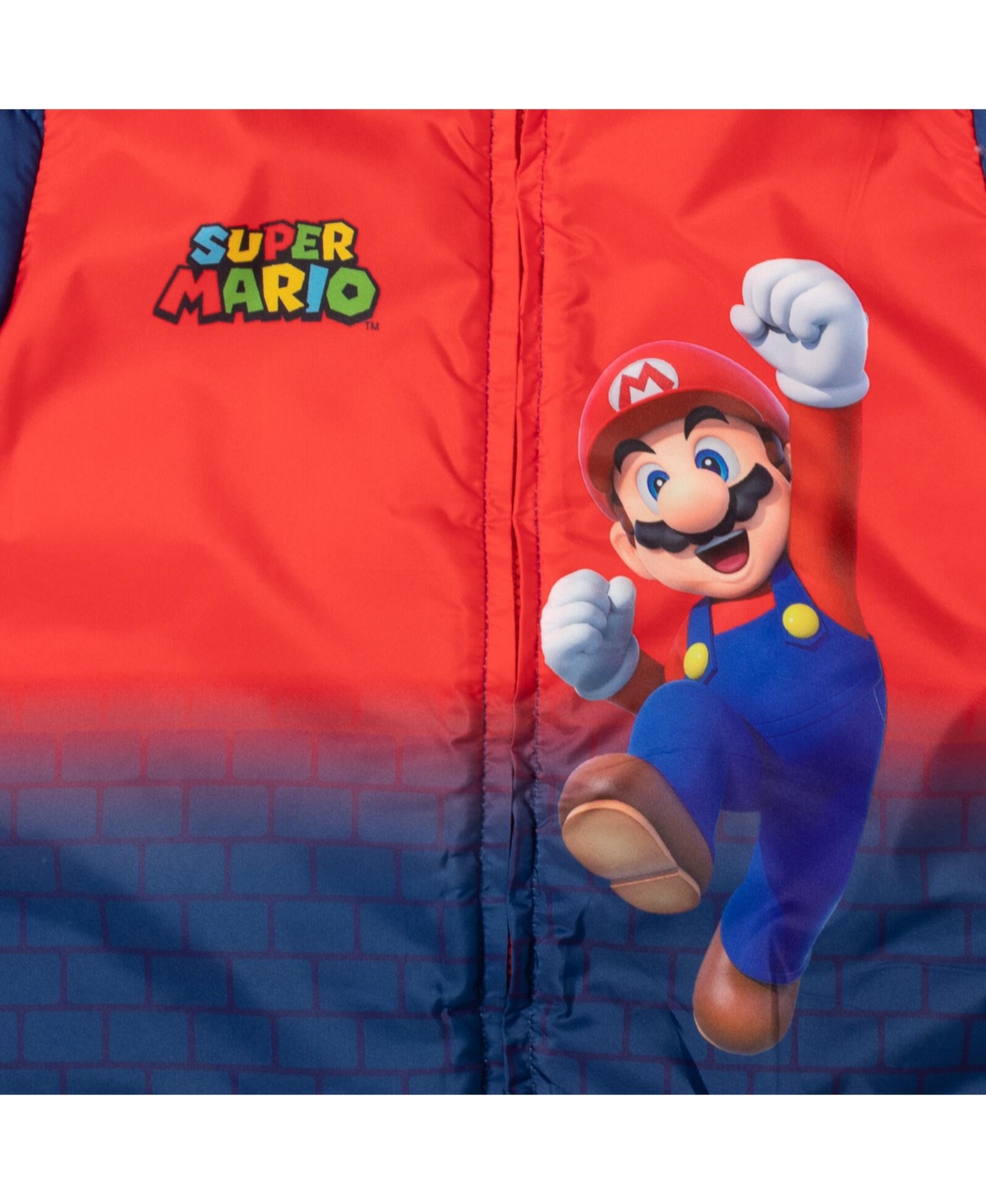 Super Mario Nintendo Yoshi Toad Princess Peach Zip Up Puffer Jacket Toddler to Big Kid