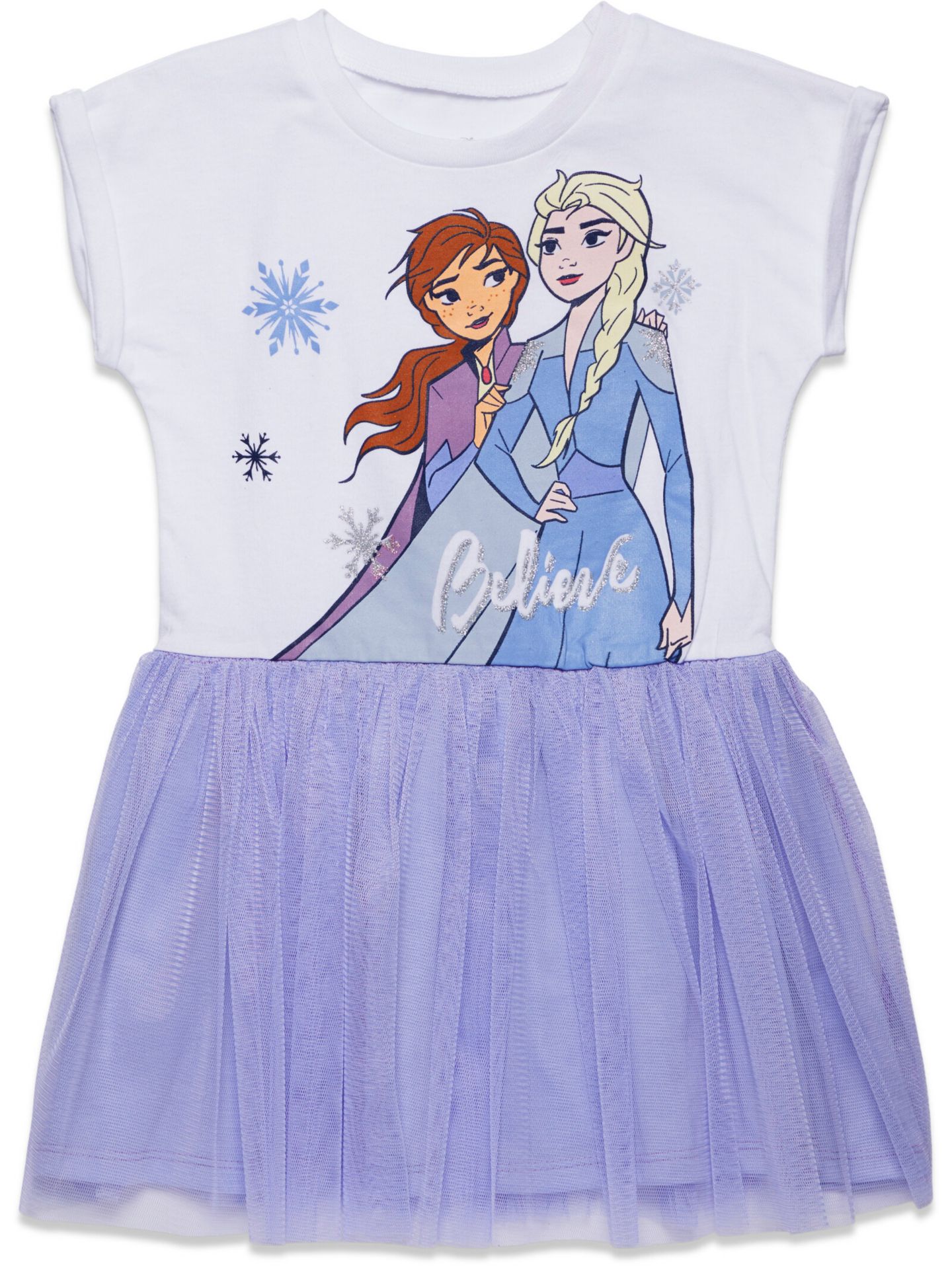 Платье Frozen Disney Princess Lion King Mermaid Moana Tulle Dress to (2T - 10-12 для девочек, цвет: Anna / Elsa — фото 1