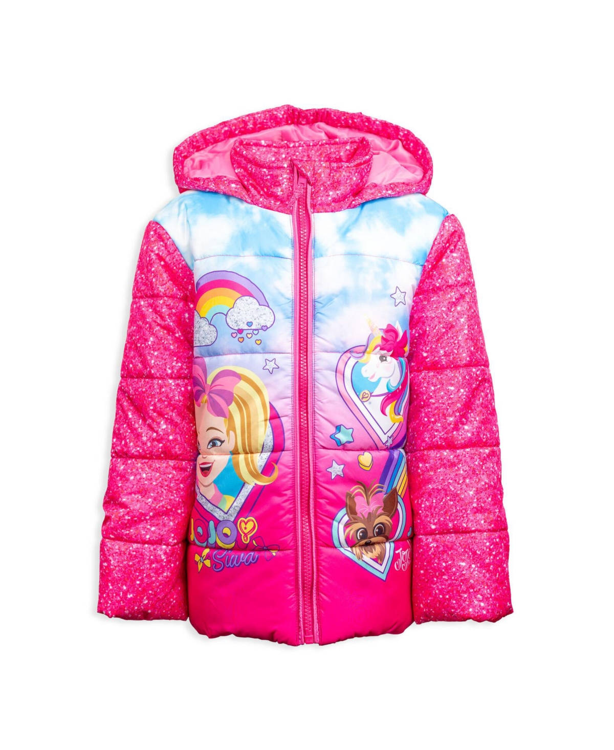 Jojo Siwa Little Girls Winter Coat Puffer Jacket