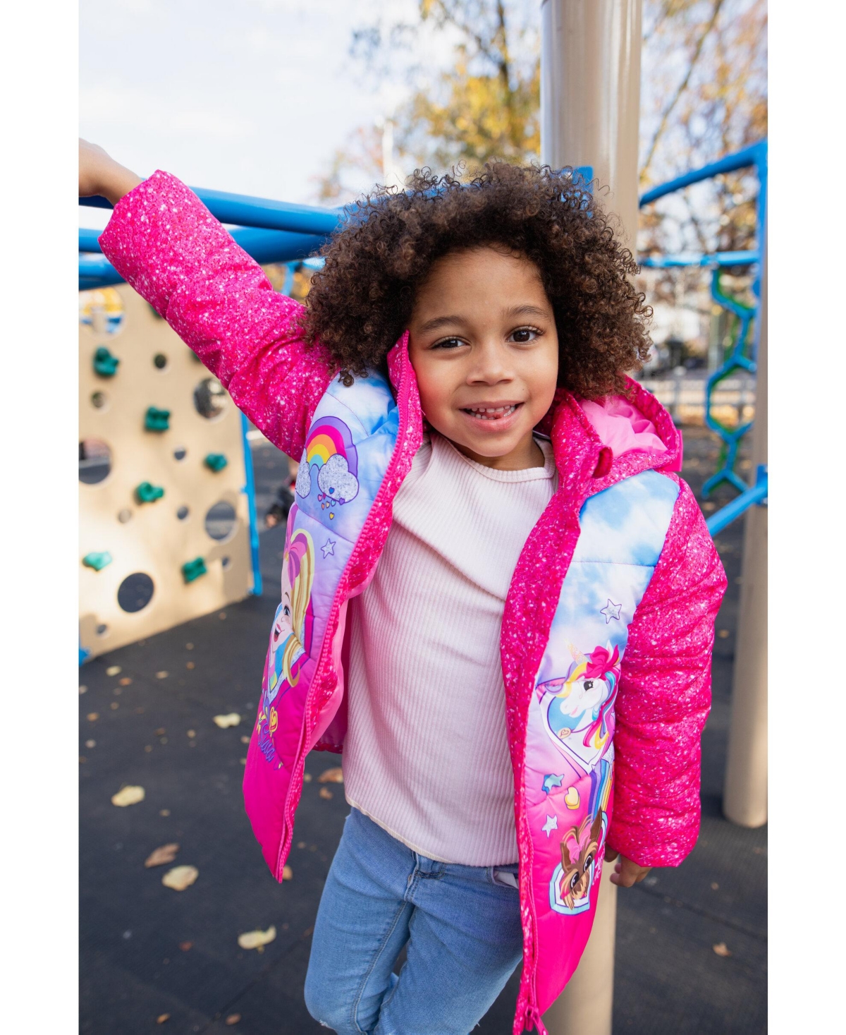 Jojo Siwa Little Girls Winter Coat Puffer Jacket
