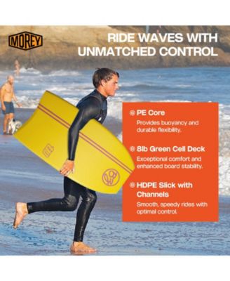 T-10 40" Bodyboard, Clipped Crescent Tail Body Board with HDPE Slick PE Core, 8lb Green Cell Deck for Surfing Beach