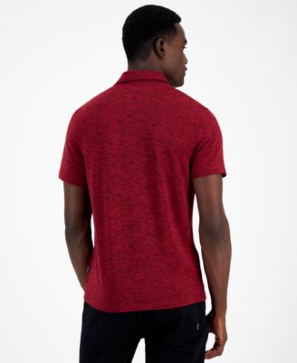 Alfatech Short Sleeve Marled Polo Shirt, Created for Macy's