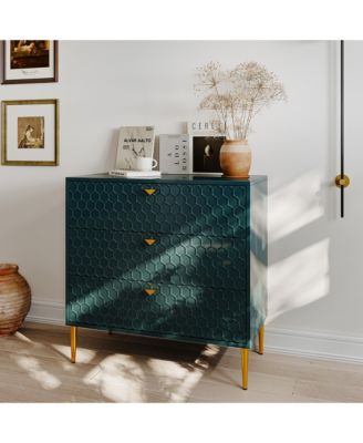 32"Tall 3-Drawer Storage Cabinet Dresser Chest