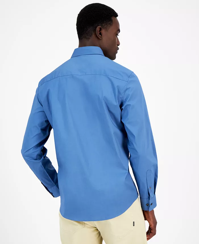 Men's Modern Classic-Fit Stretch Solid Button-Down Shirt - thumbnail 2