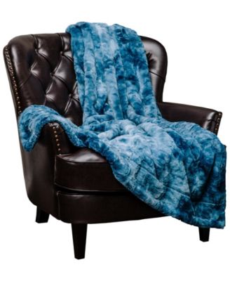 Premium Wolf Faux Fur & Sherpa Minky Reversible Blanket, Throw