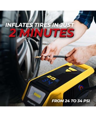 150 PSI Handheld Tire Inflator with Digital Pressure Gauge, Sound and Light Alert