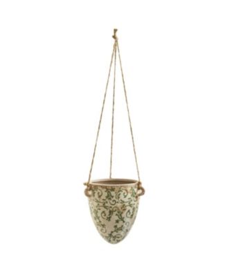 2 ft Hanging Ceramic Scroll Planter Tuscan Style Wall Decor