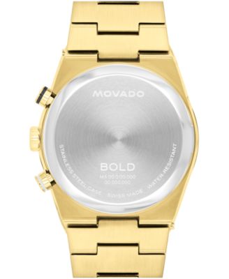 Movado Men's Bold Quest Swiss Quartz Chrono Ionic Plated