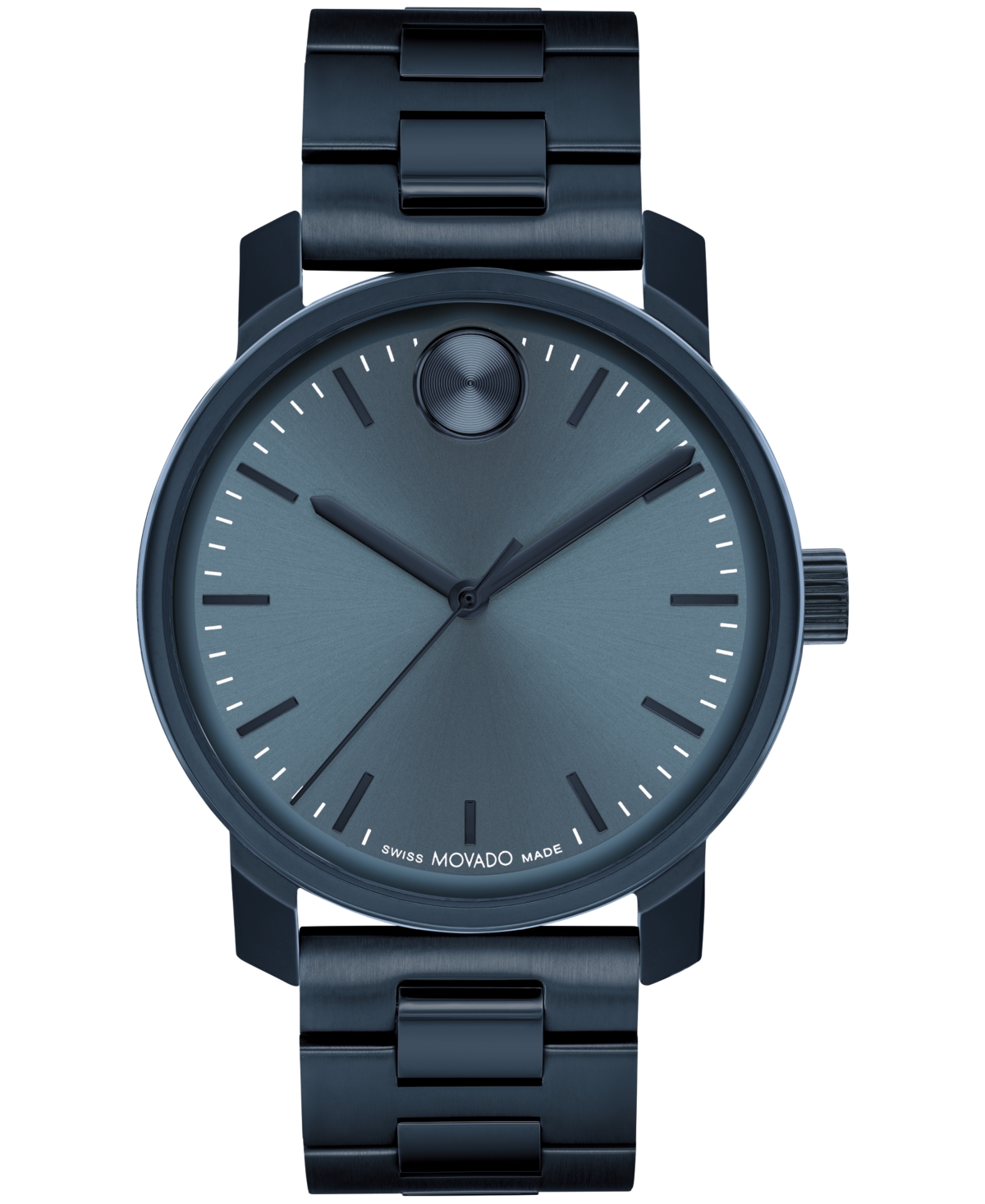 Movado Men's Bold Access Swiss Quartz Ionic Plated Blue Steel Watch 41mm In Blue