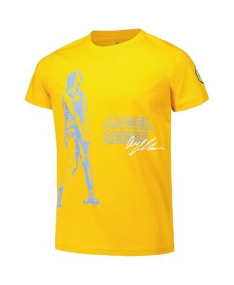 Big Boys and Girls Angel Reese Yellow Chicago Sky Player T-Shirt