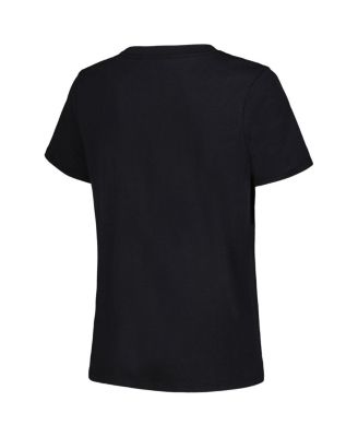 Women's Black LAFC Satin Applique T-Shirt