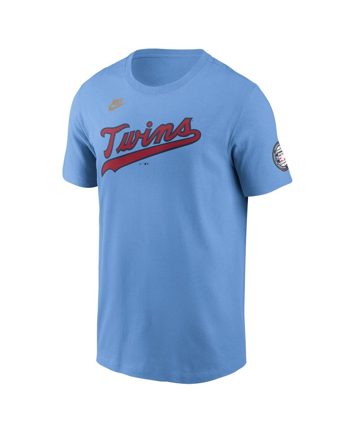 Nike Men's Joe MauerMinnesota Twins 2024 Baseball Hall of Fame Name Number T-Shirt - Light Blue
