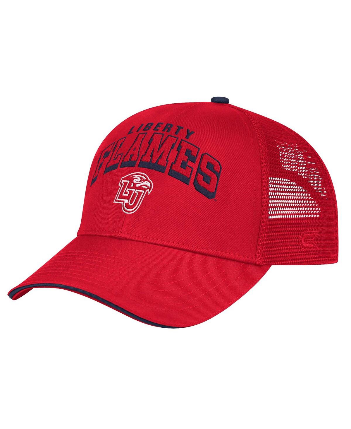 Men's Red Liberty Flames Wyatt Primary Team Trucker Adjustable Hat - Red
