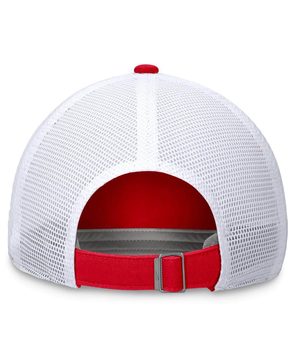 Nike Men'sWhite Ohio State Buckeyes Primetime Club Trucker Adjustable Hat - Scarlet, White