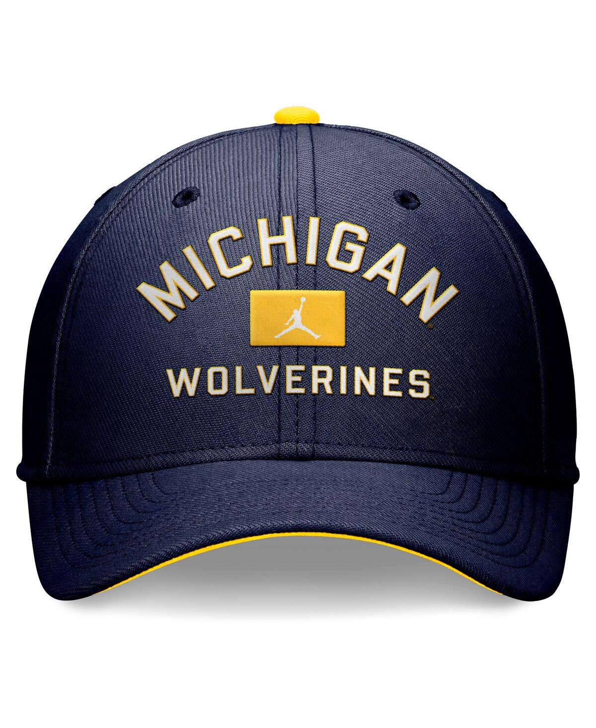Jordan Men's Navy Michigan Wolverines Primetime Swoosh Flex Hat In Navy