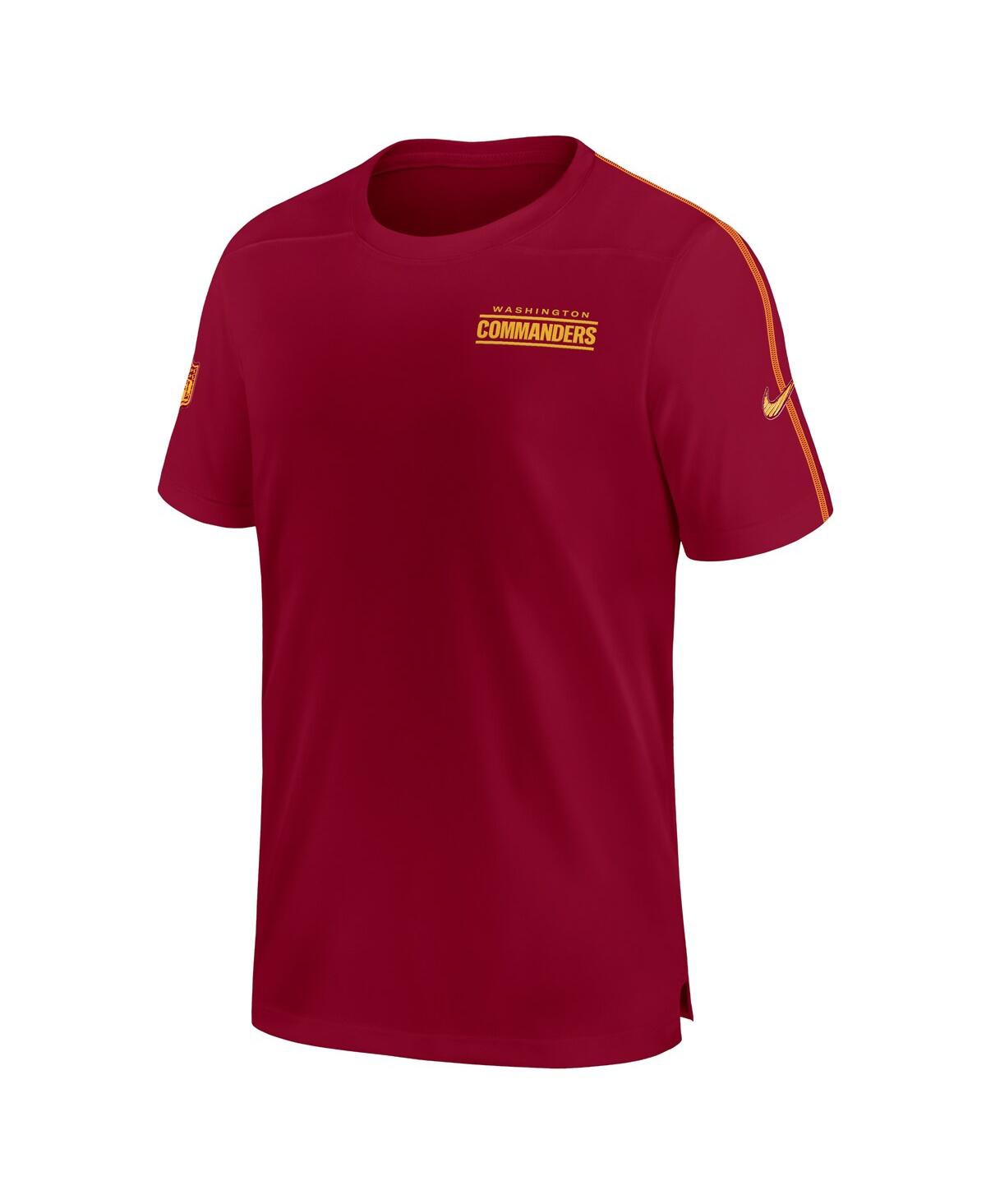 Nike Men'sWashington Commanders 2024 Sideline Coach Uv Performance T-Shirt - Burgundy, Gold