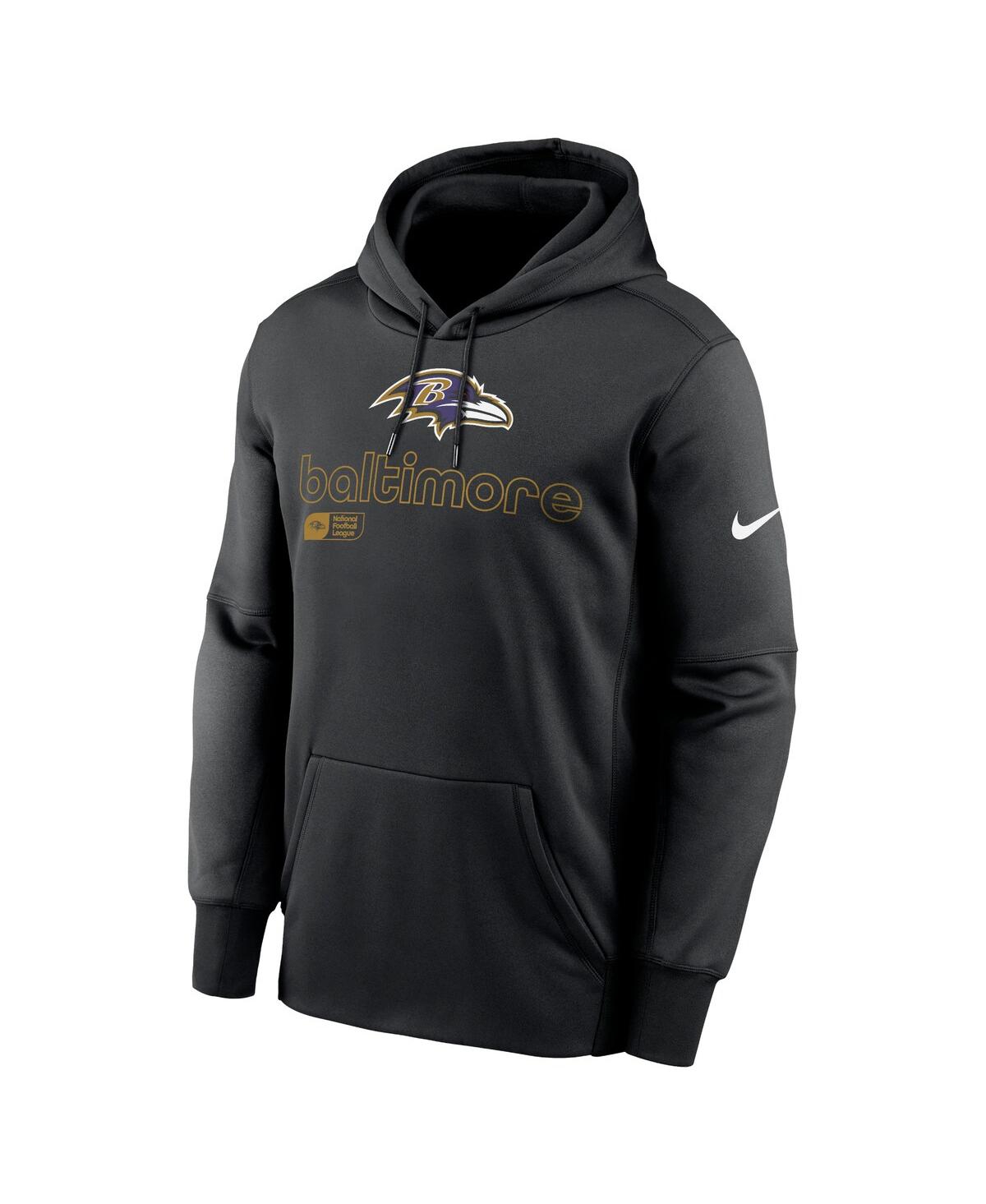 Nike Men'sBaltimore Ravens Performance Pullover Hoodie - Black