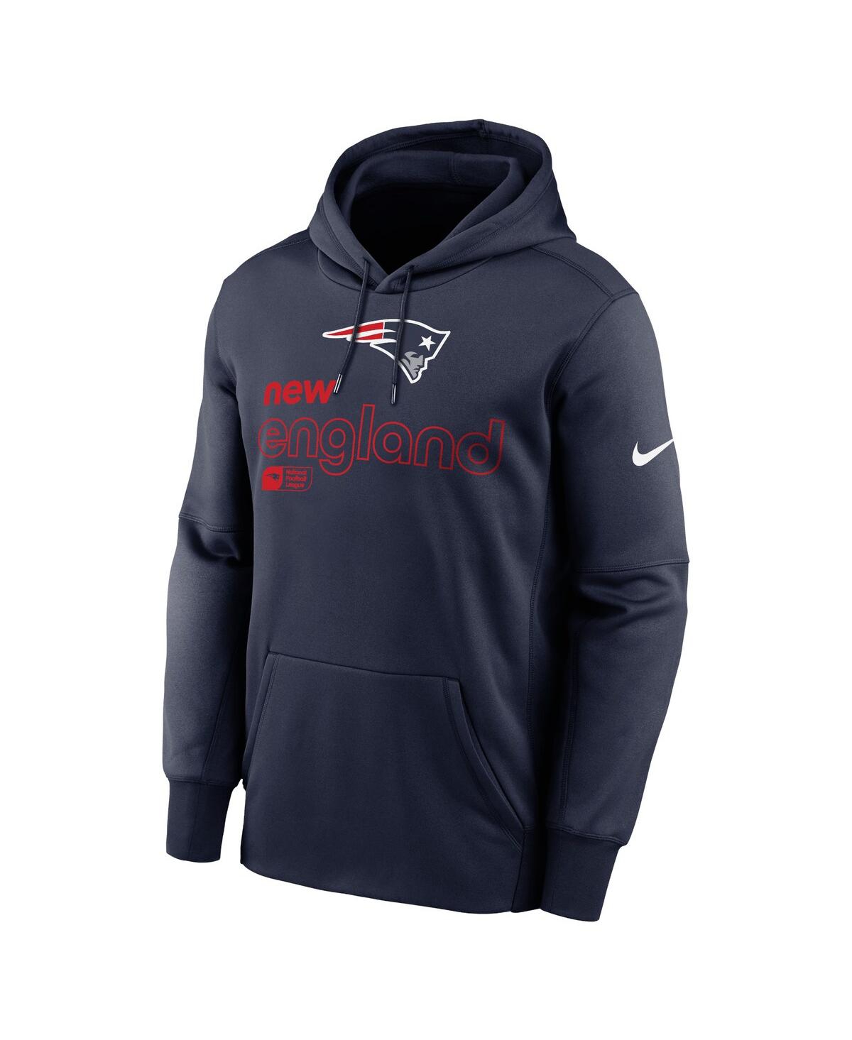 Nike Men'sNew England Patriots Performance Pullover Hoodie - Navy
