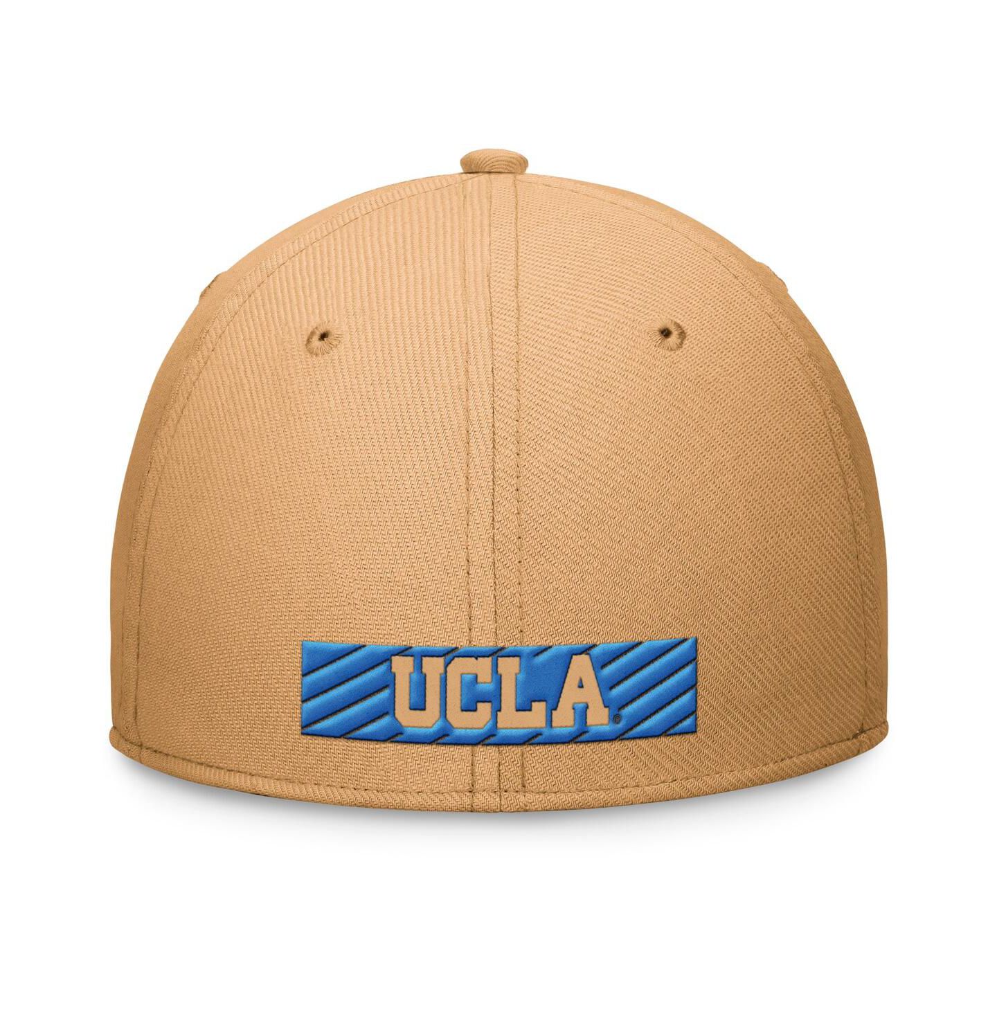 Мужская кепка Jordan Khaki Ucla Bruins 2024 Sideline Flex Hat — фото 4