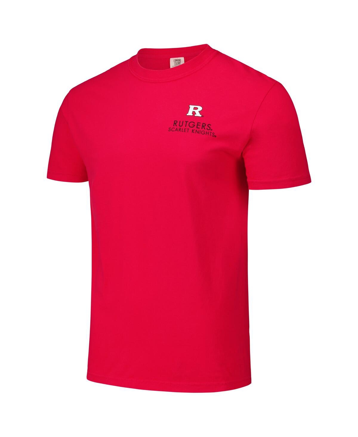 IMAGE ONE MEN'S AND WOMEN'S SCARLET RUTGERS SCARLET KNIGHTS SCENIC COMFORT COLORS T-SHIRT