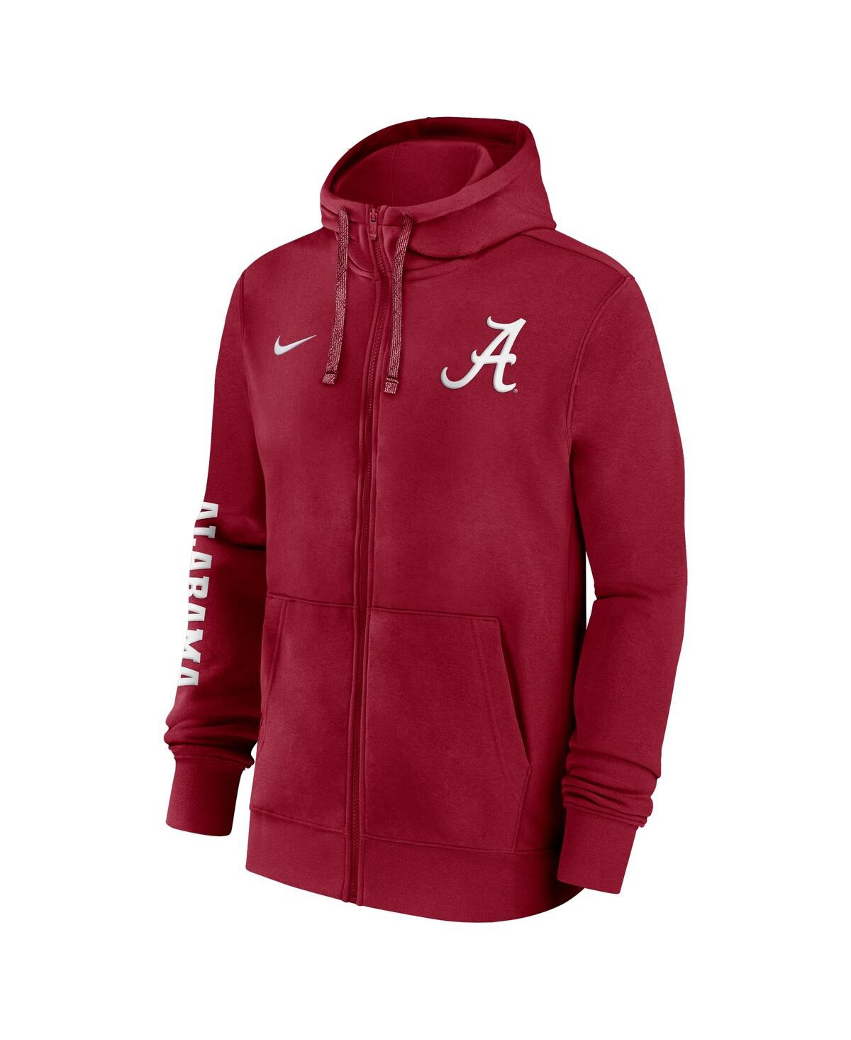 Nike Men'sAlabamaTide 2024 Sideline Full-Zip Hoodie - Crimson, White