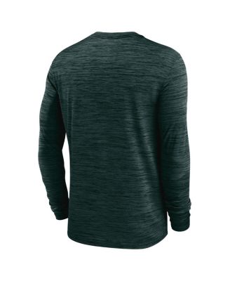 Men's Green Michigan State Spartans 2024 Sideline Velocity Performance Long Sleeve T-Shirt
